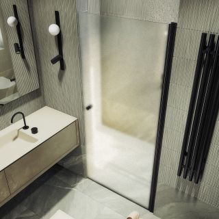 Душевая дверь MaybahGlass MGD-808-6 80см чёрный